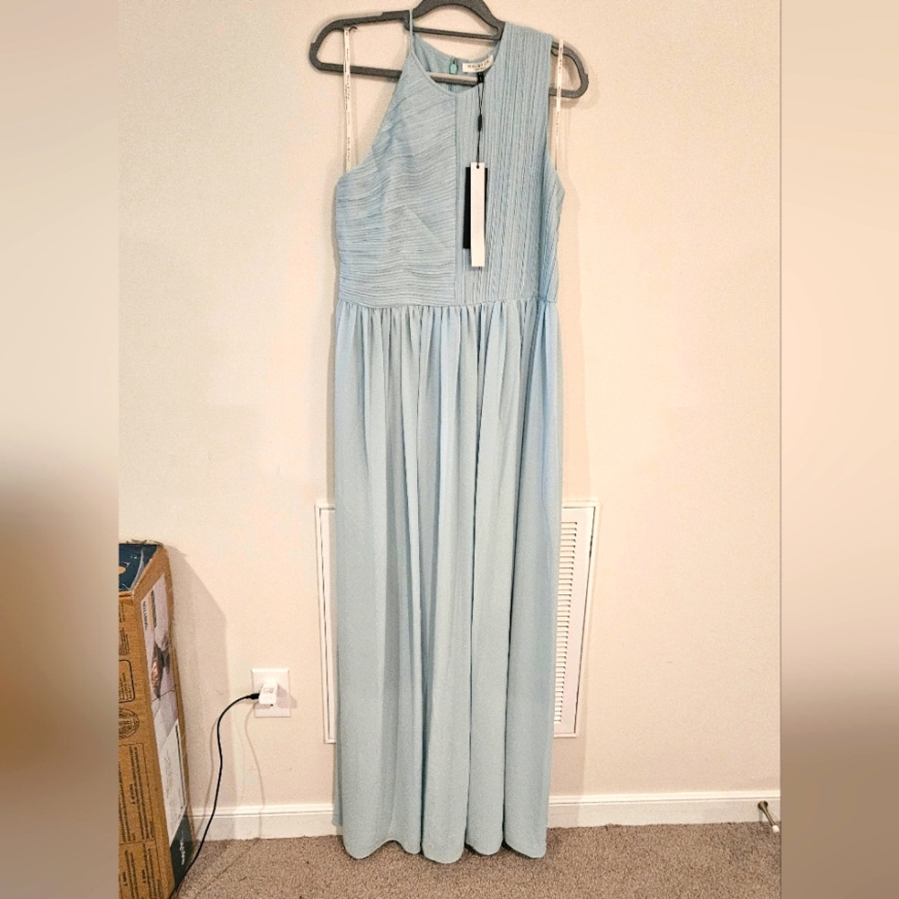 Halston Heritage Blue Formal Gown Size 12